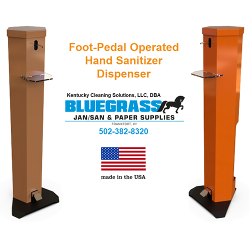 Foot-Operated Pedestal Hand Sanitizer Dispenser