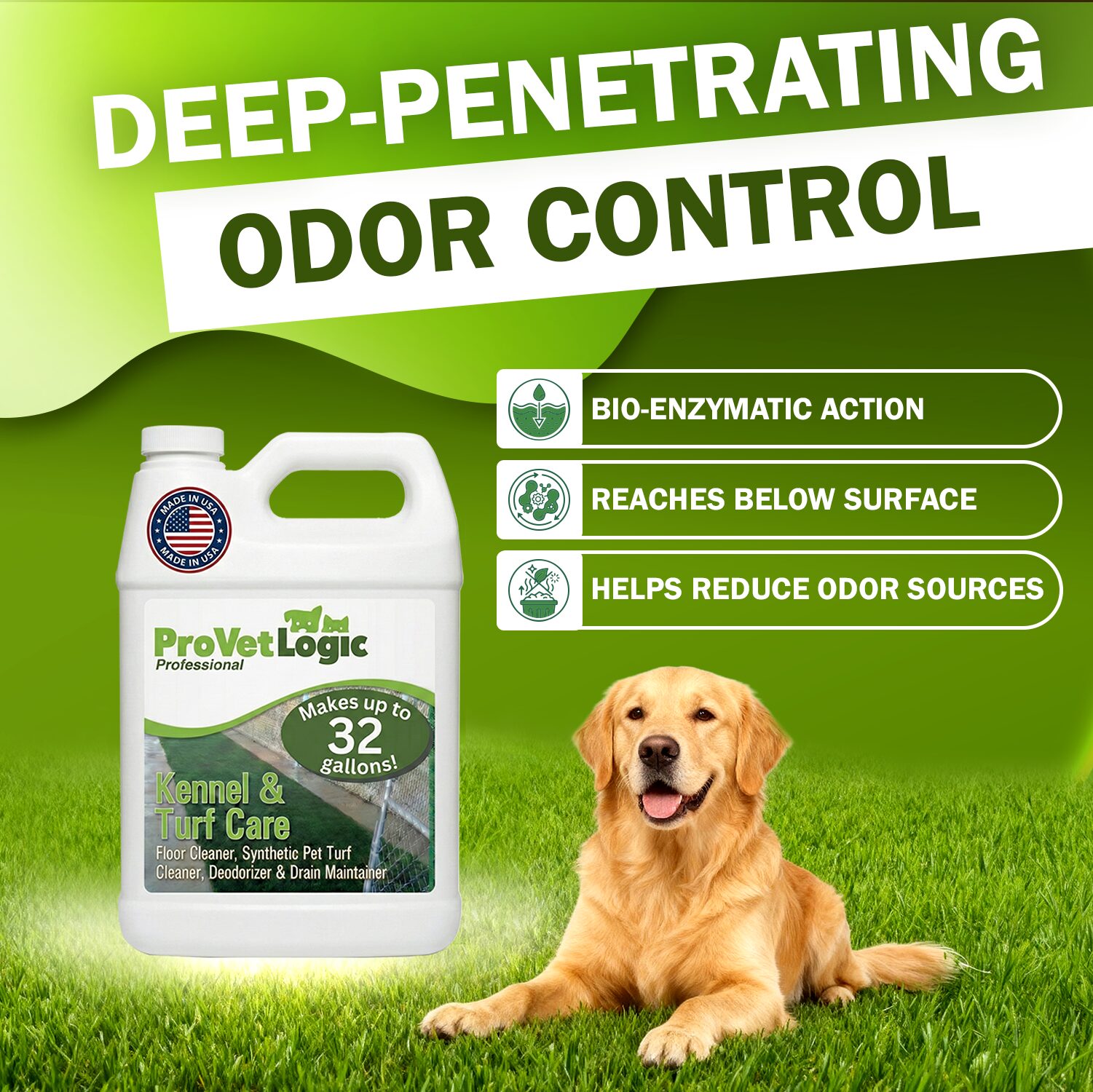 ProVetLogic Kennel and Turf Cleaner Enzymatic Floor Care & Drain Maintainer Concentrate from Bluegrass Janitorial in Lexington, Kentucky