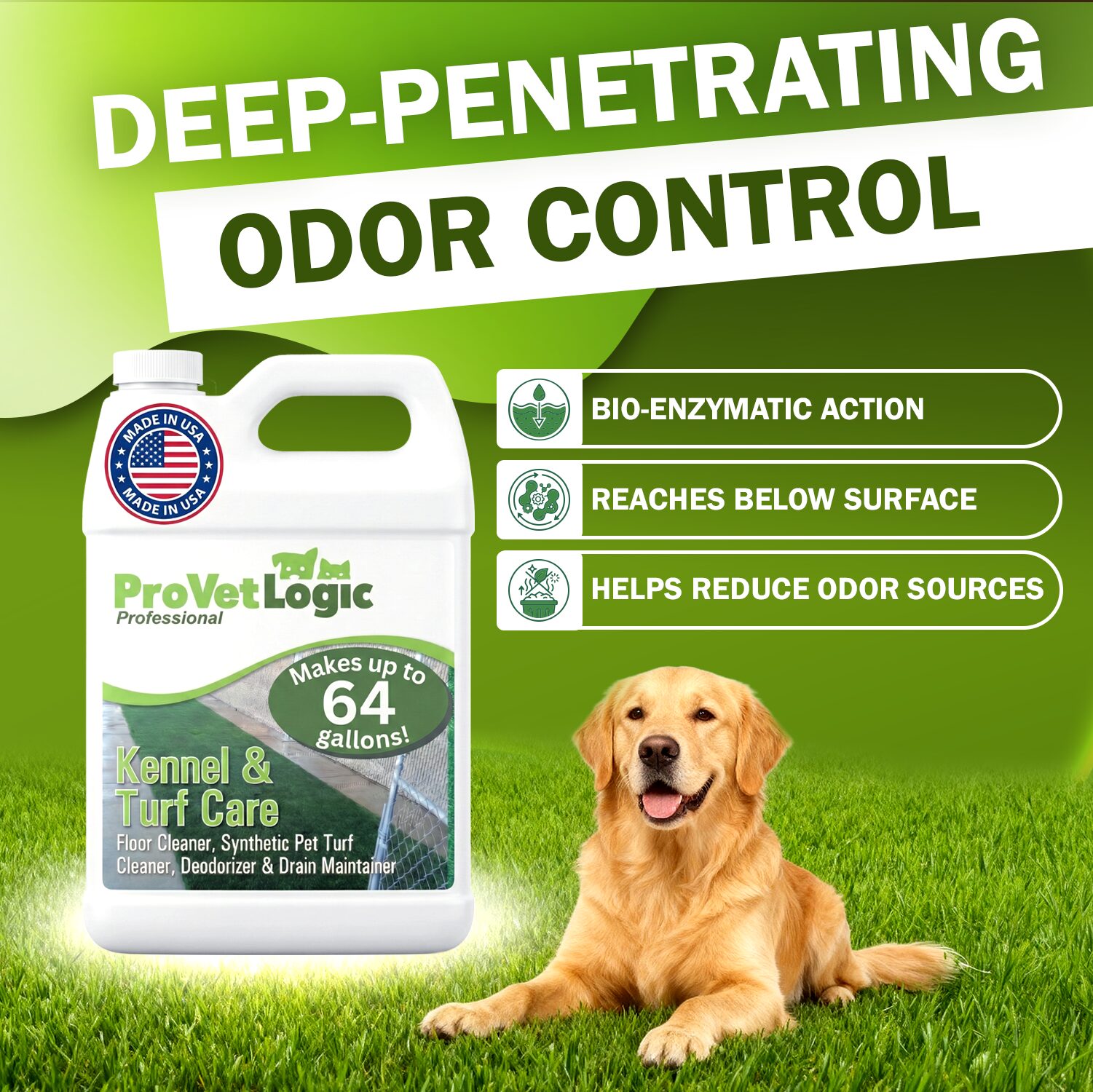 Kennel and Turf Care Enzymatic Floor Cleaner (4) 1 Gallon Bottles - Image 2