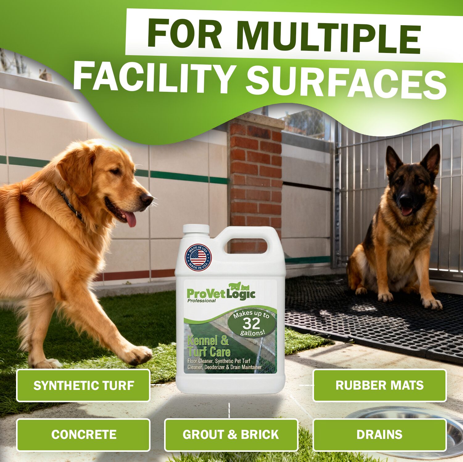 ProVetLogic Kennel and Turf Cleaner Enzymatic Floor Care & Drain Maintainer Concentrate from Bluegrass Janitorial in Lexington, Kentucky