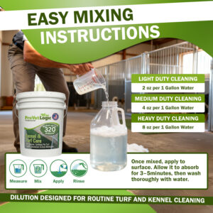 Cleaninig chemical mixing instruction from Bluegrass Janitorial in Lexington, Kentucky