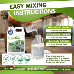 Easy mixing instructions from Bluegrass Janitorial in Lexington, Kentucky
