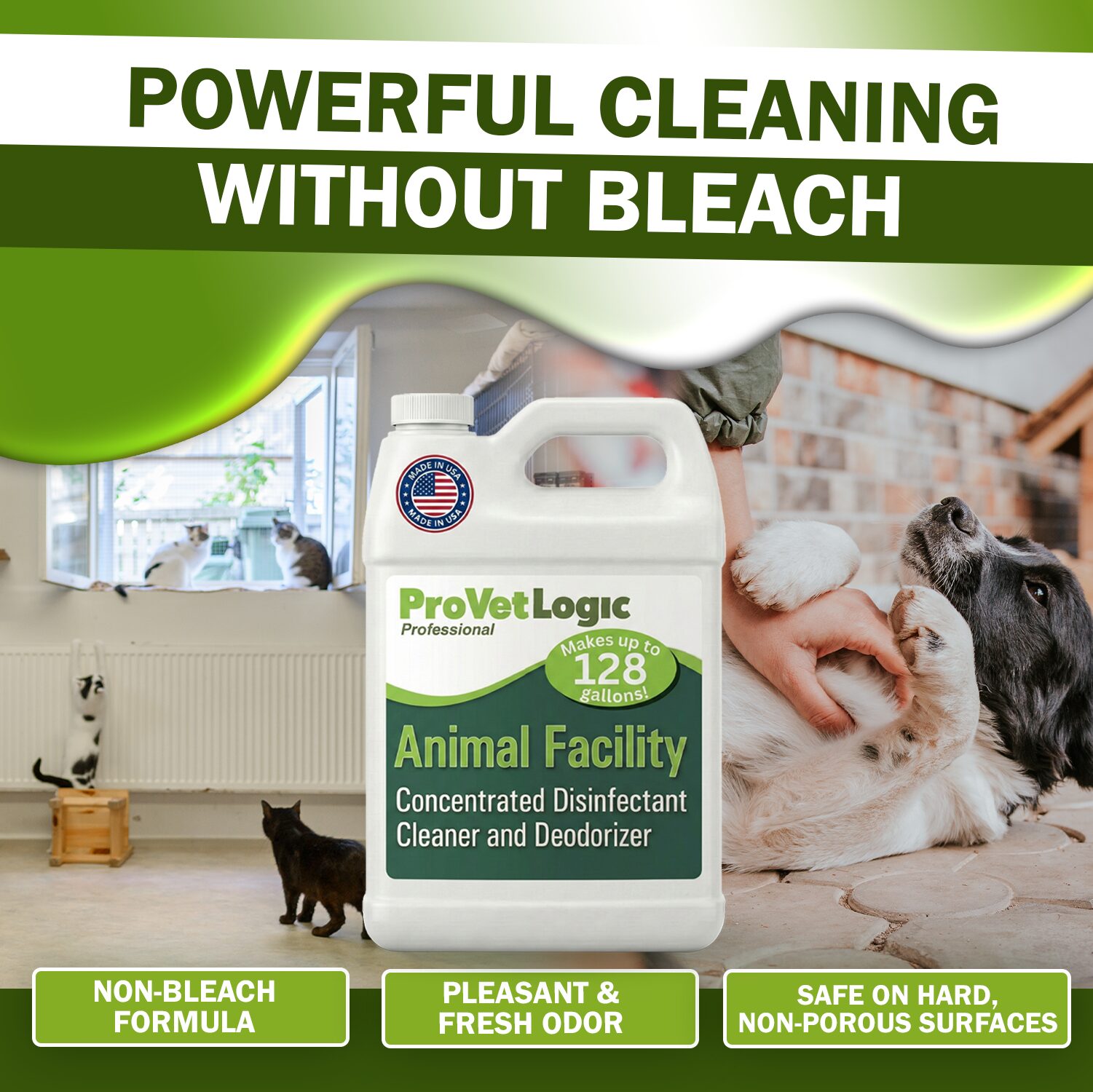 Concentrated disinfectant cleaner animal facility from Bluegrass Janitorial in Lexington, Kentucky