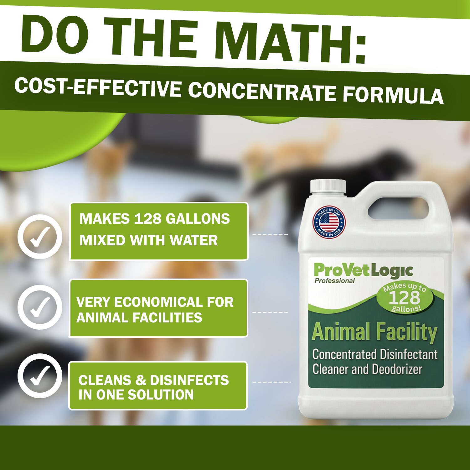 Concentrated disinfectant cleaner animal facility from Bluegrass Janitorial in Lexington, Kentucky