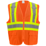 FrogWear®-HV-High-Visibility-Orange-Lightweight-Mesh-Surveyors-Vest-with-Contrasting-Trim