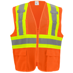 FrogWear®-HV-High-Visibility-Orange-Lightweight-Mesh-Surveyors-Vest-with-Contrasting-Trim