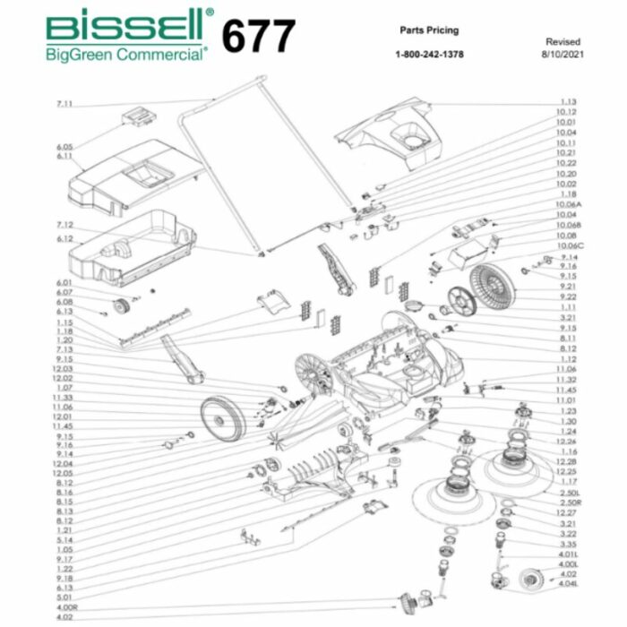 Bissell Battery powered Triple Brush Push Power Sweeper