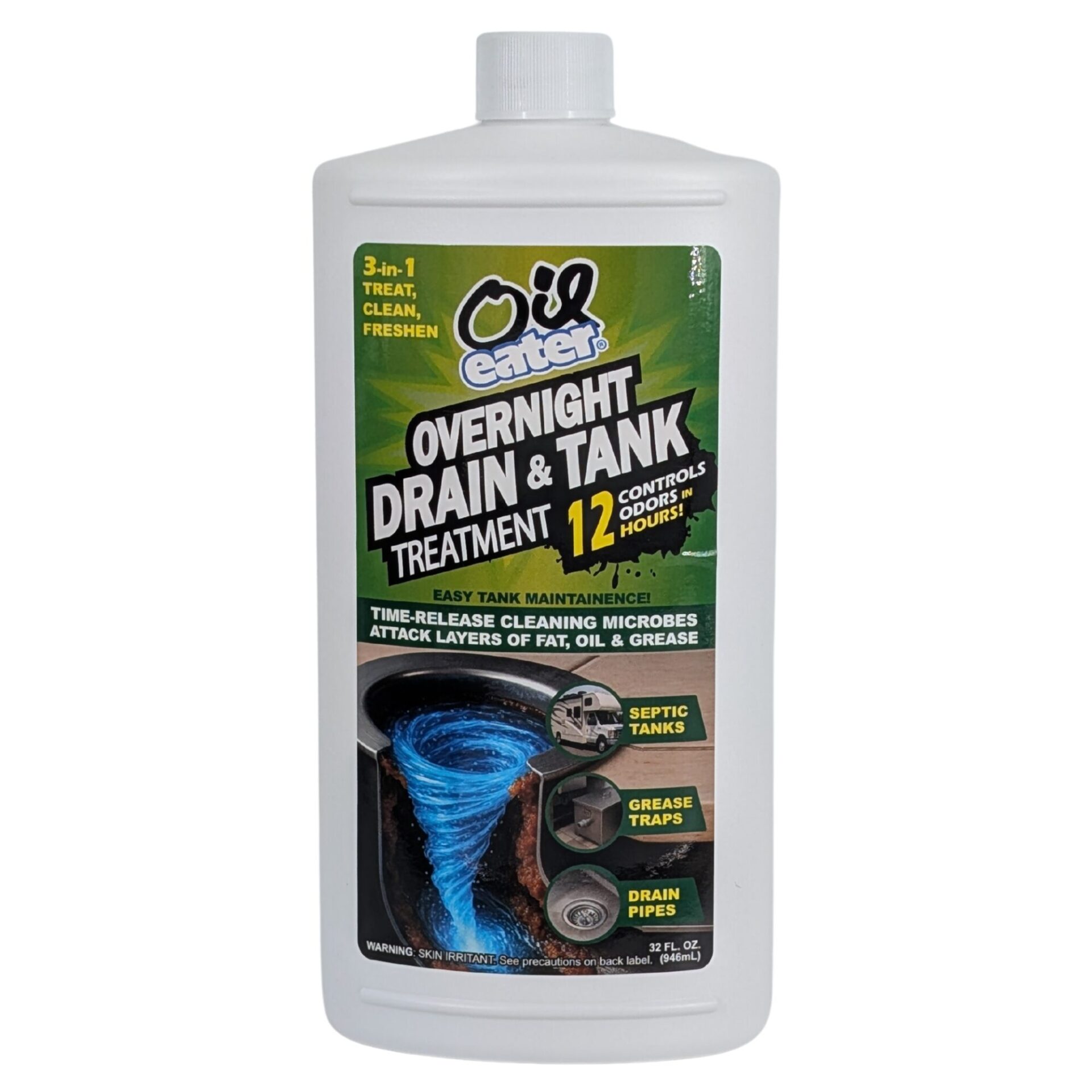 Oil Eater Overnight Drain & Tank Treatment (32 oz)