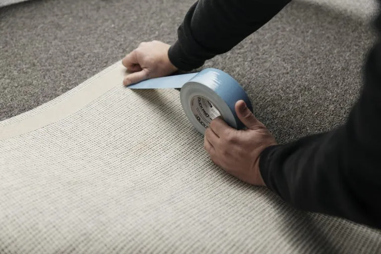 DF 545 Duck Pro by Shurtape Professional Grade Premium Double-Coated Cloth Tape – Blue 48 mm × 33 m