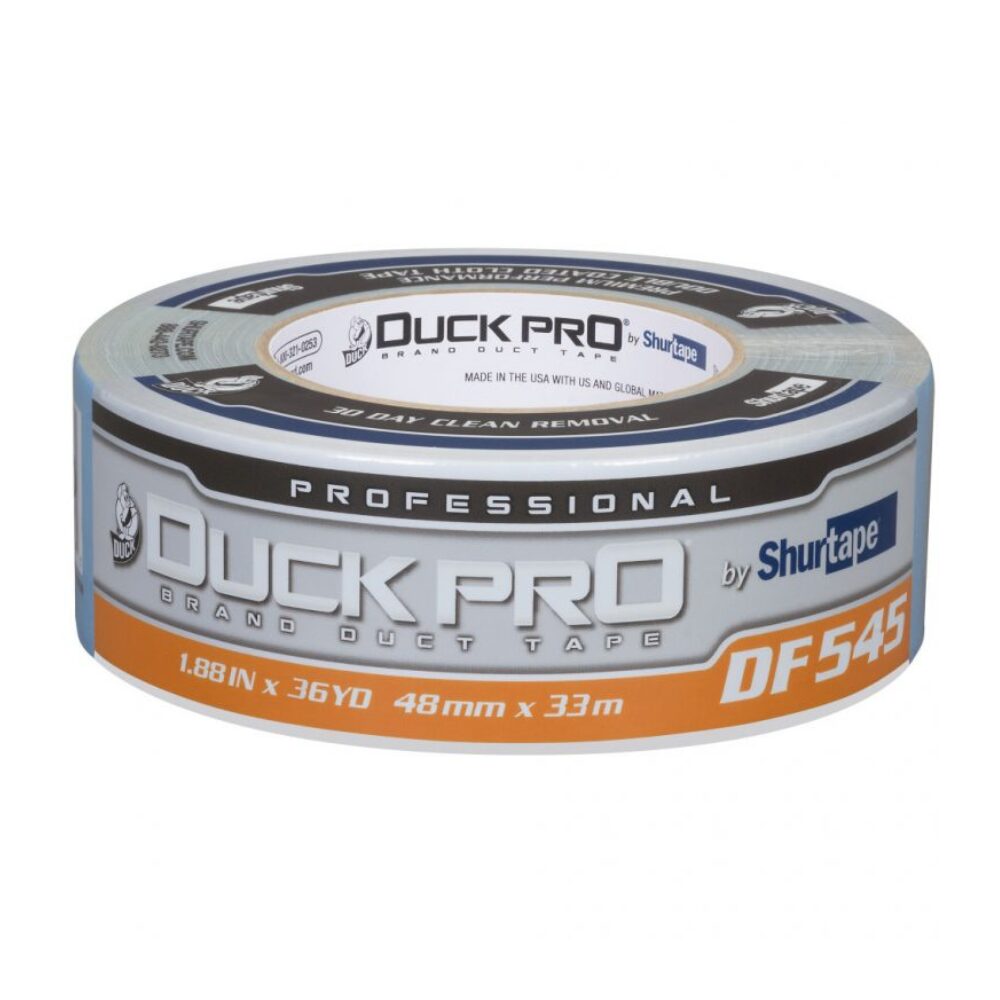 DF 545 Duck Pro by Shurtape Professional Grade Premium Double-Coated Cloth Tape – Blue 48 mm × 33 m