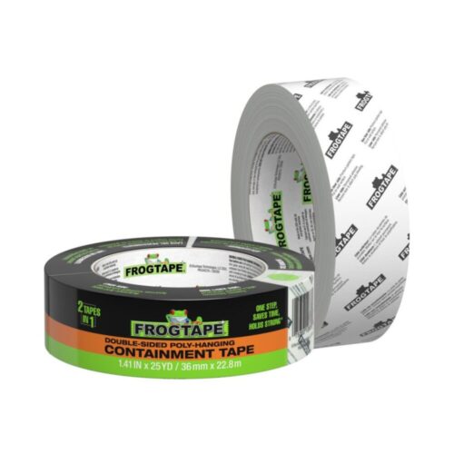 FrogTape Premium Grade Double-Sided Poly-Hanging Containment Tape – 48 mm × 25 yd